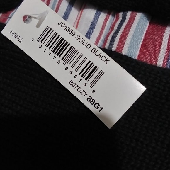 GoodThreads Men's Shawl Collar Button Down Cardigan Black XS 100% Cotton NWT - Picture 6 of 12